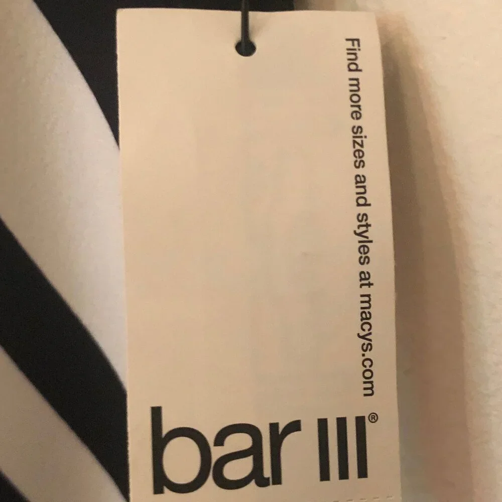 NWT Bar III Chevron Casual Wide Leg Pants black/white sz XL